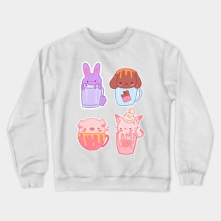 cappucino pets: family Crewneck Sweatshirt